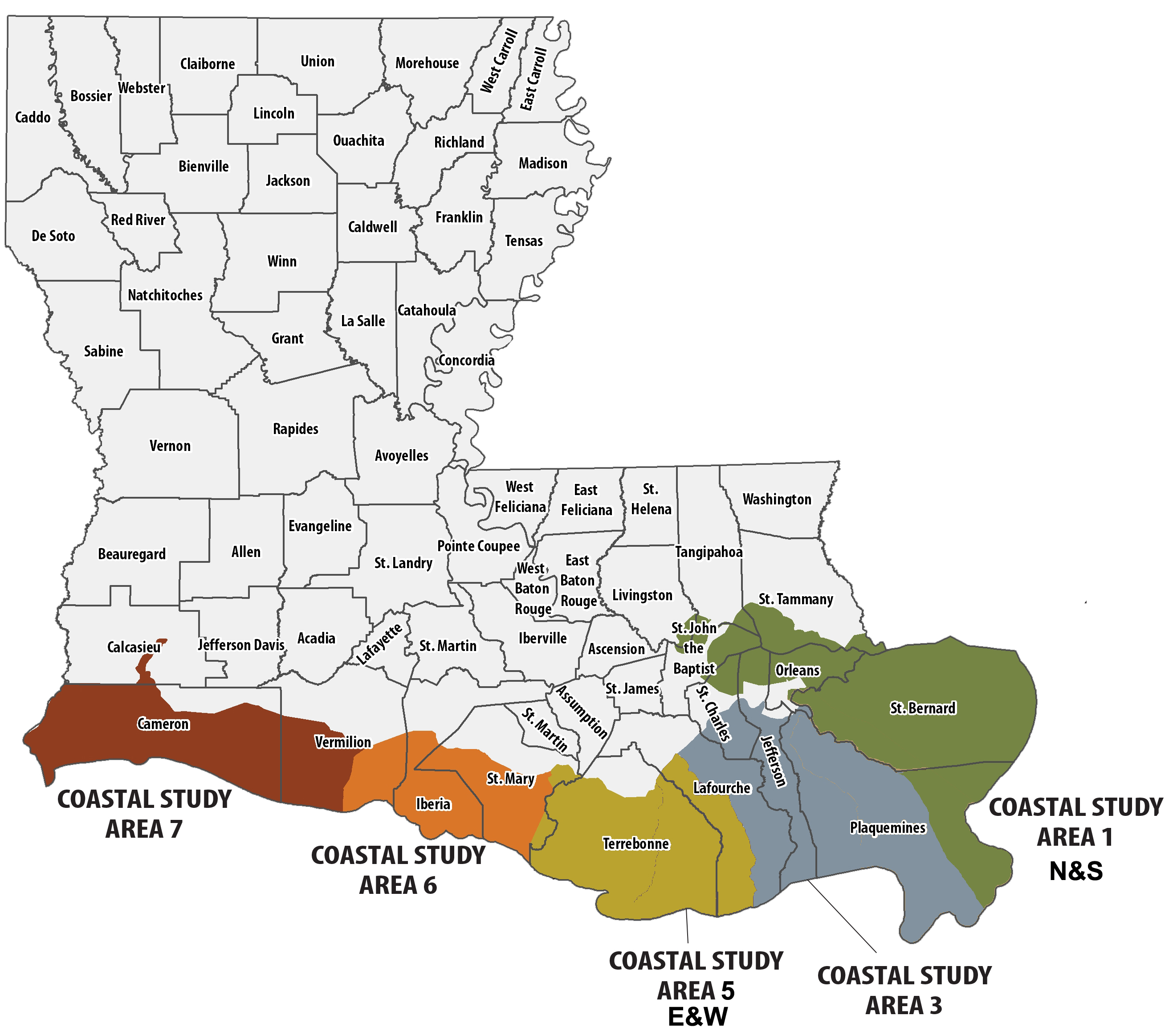 Marine Fisheries Coastal Study Area Map