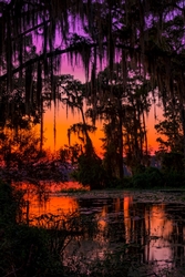 sunset on Tchefuncte River