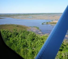 View out of a plane