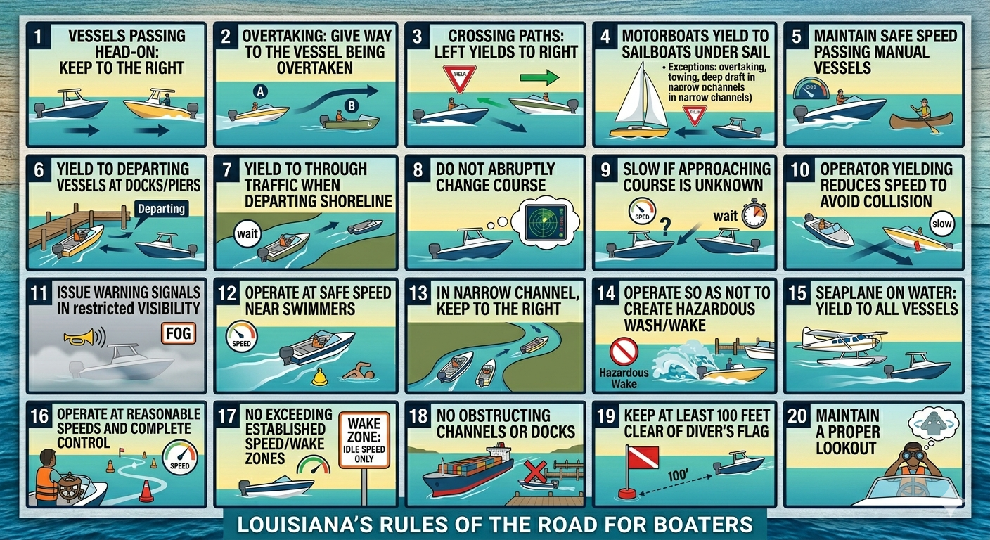 Rules of the Road for Boaters Infographic
