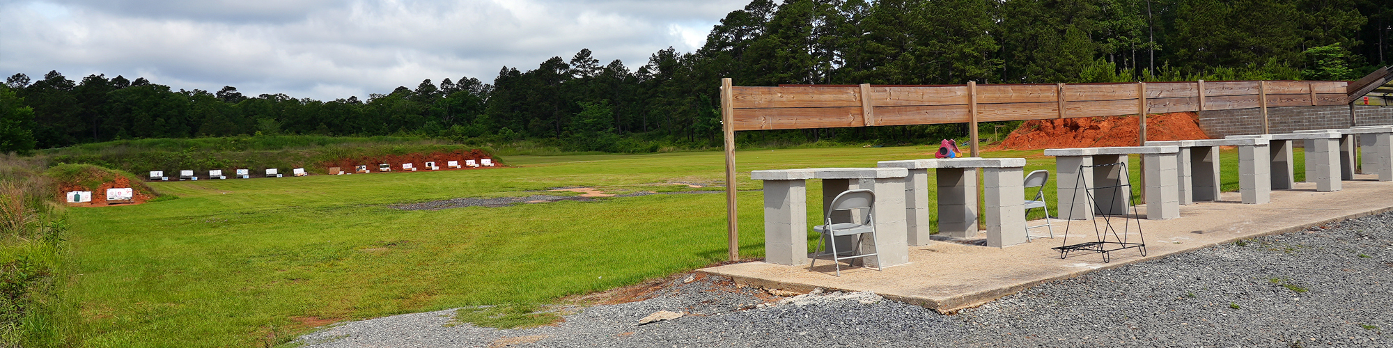 Shooting range with targets at Bodcau
