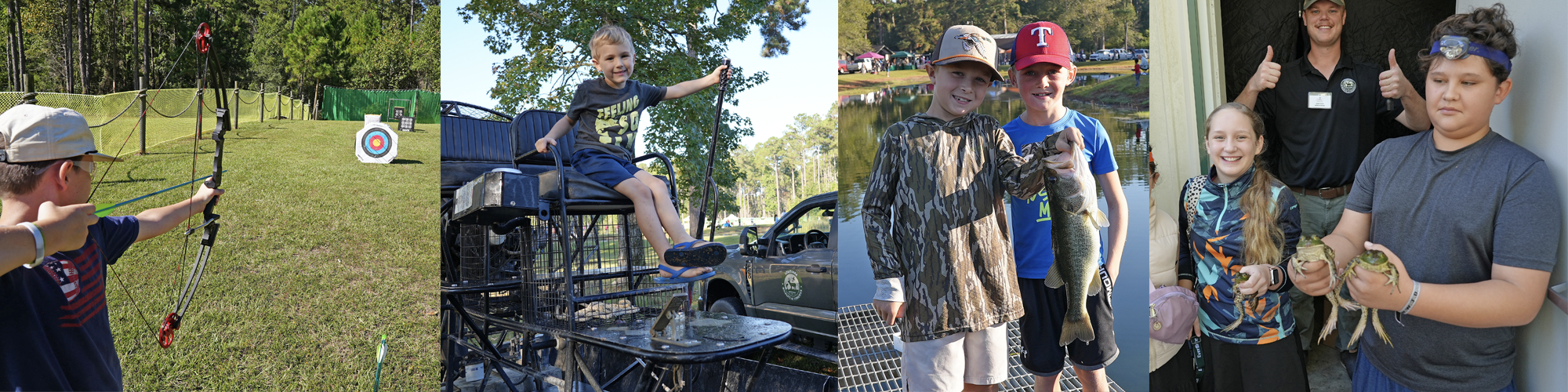Collage of National Hunting and Fishing Day activities