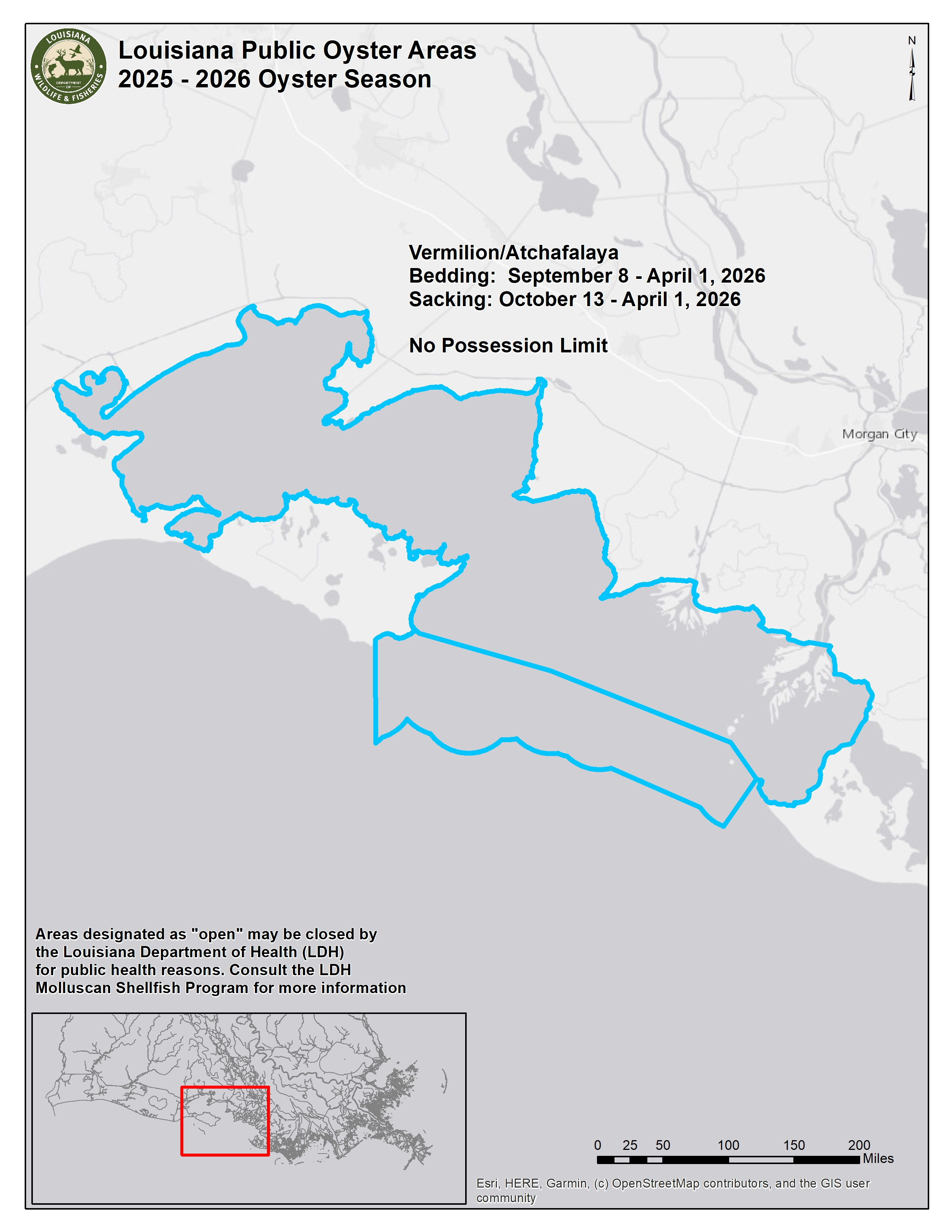 CSA 6 oyster season map