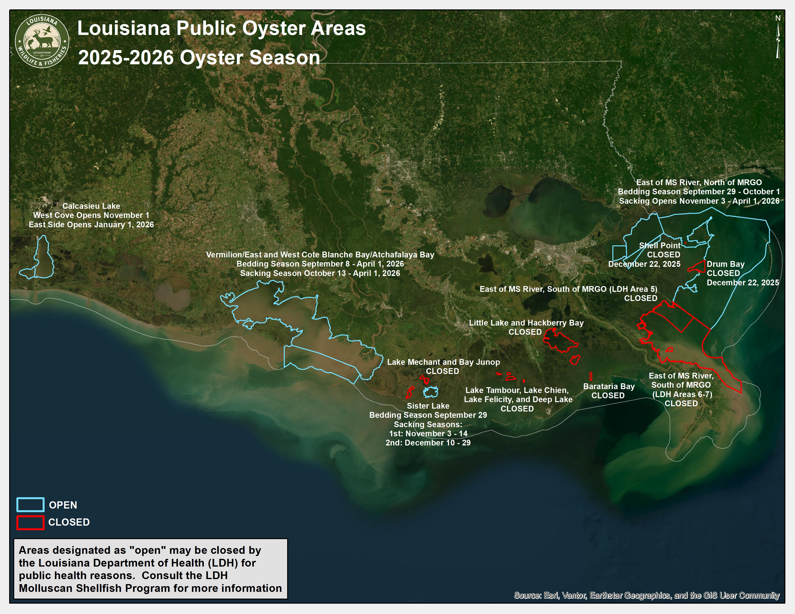2025-26 oyster season overview map