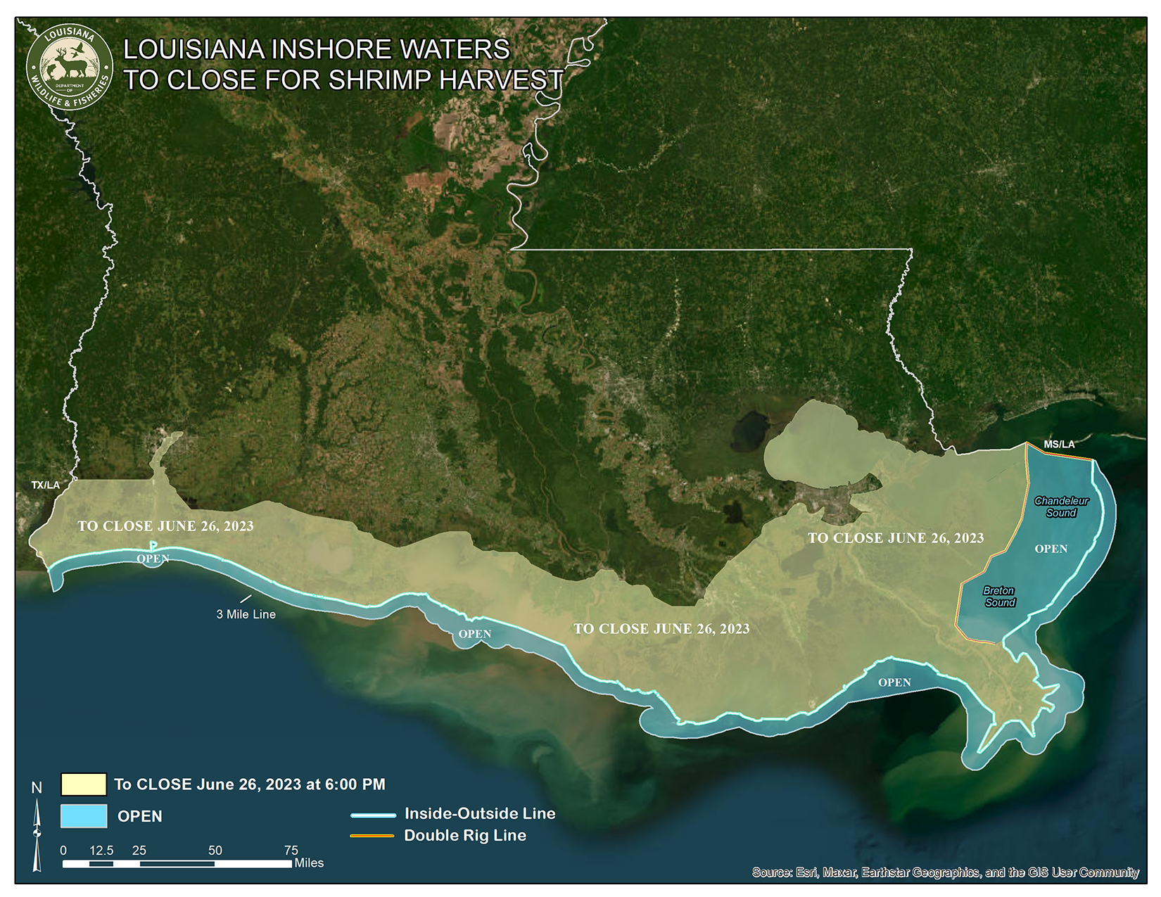 shrimp season closure map