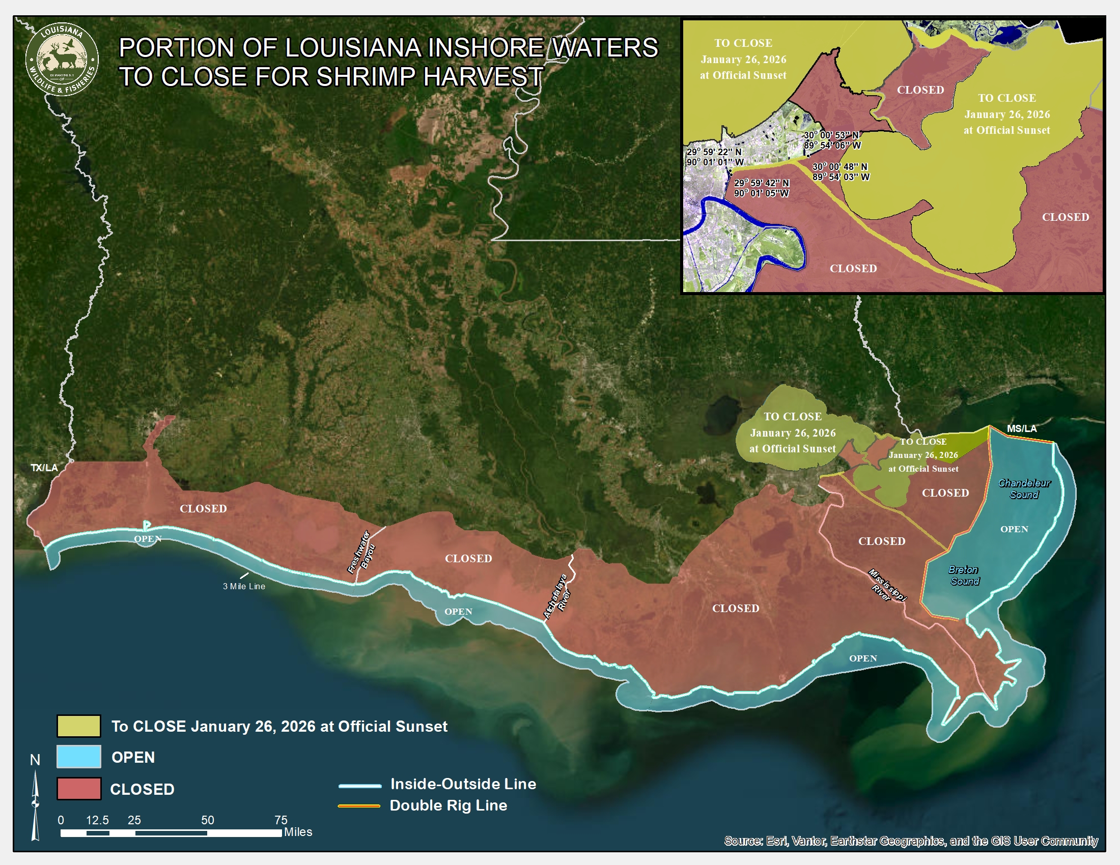 January 26 shrimp closure map