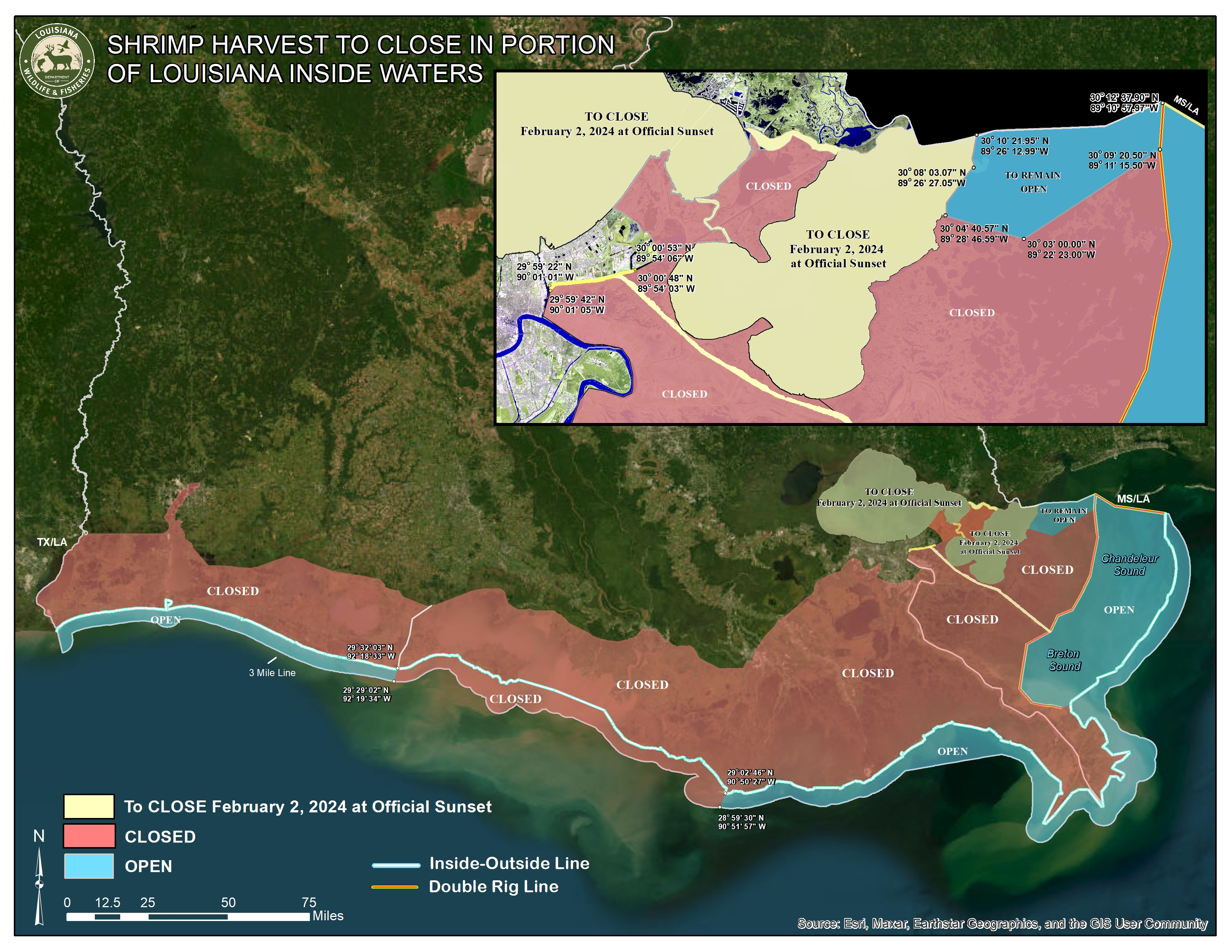 shrimp season closure map