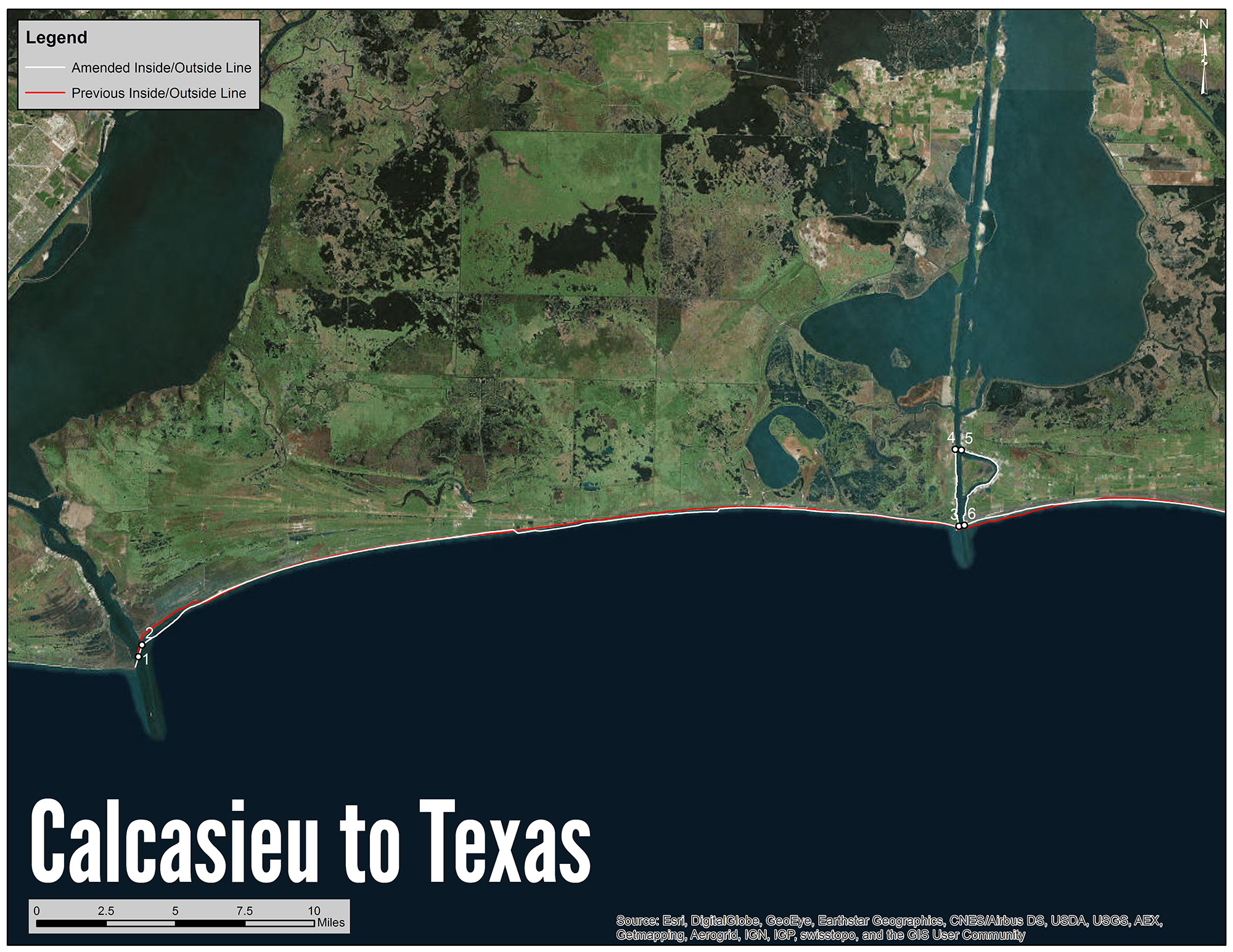 Calcasieu to Texas Shrimp Line Map