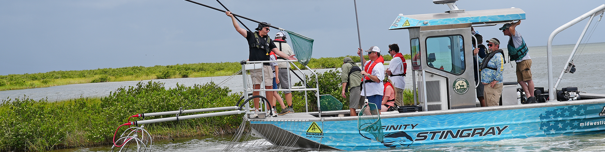 Image of LDWF's electrofishing boats