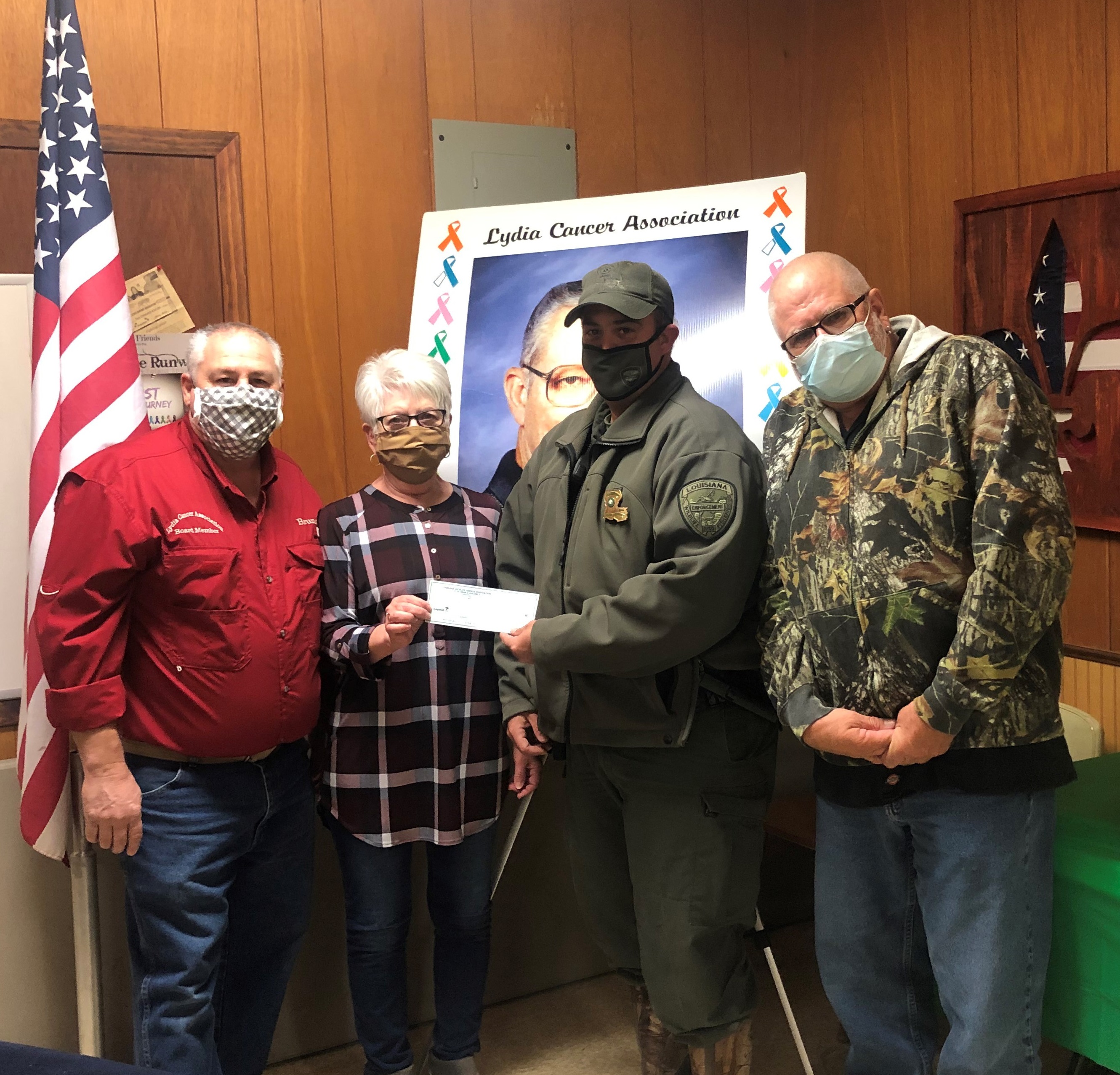 Sgt. Boudreaux Delivers Check to LCA