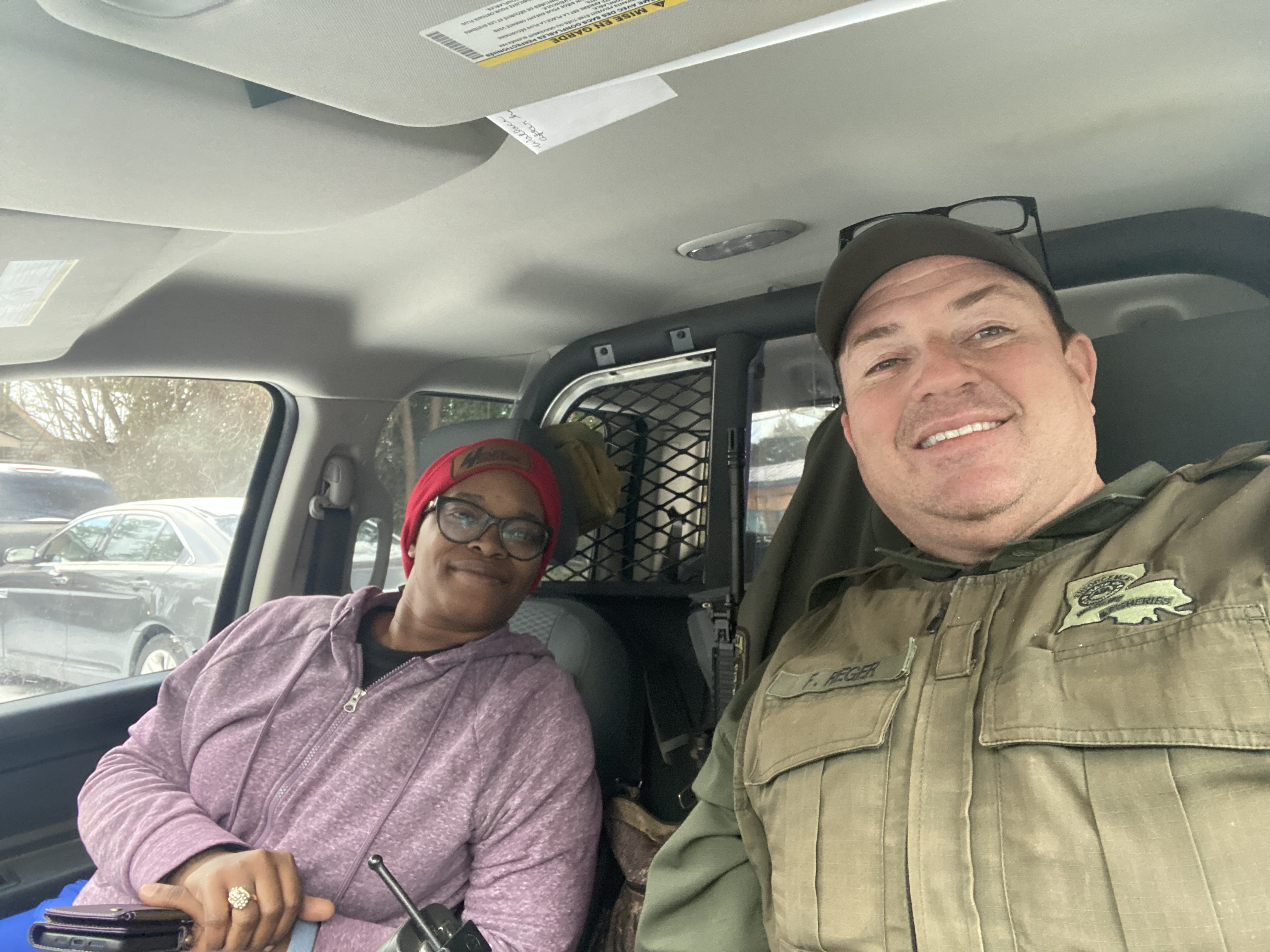 agent photo with essential worker