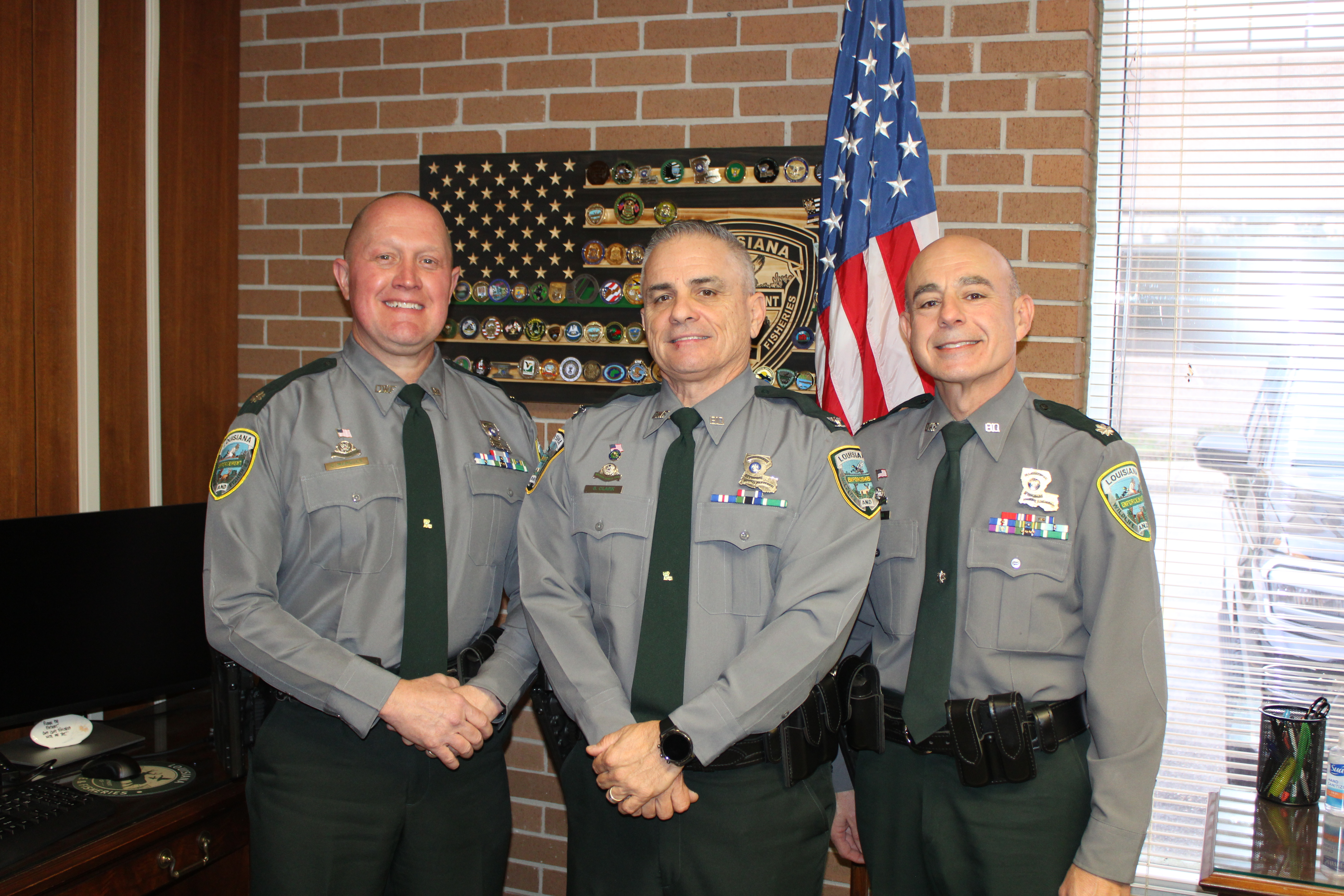 From left to right: Lt. Col. Clay Marques, Col. Stephen Clark and Lt. Col. Eddie Skena.
