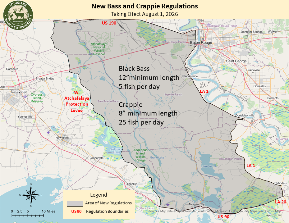 map showing the areas where the regulations changes will take effect