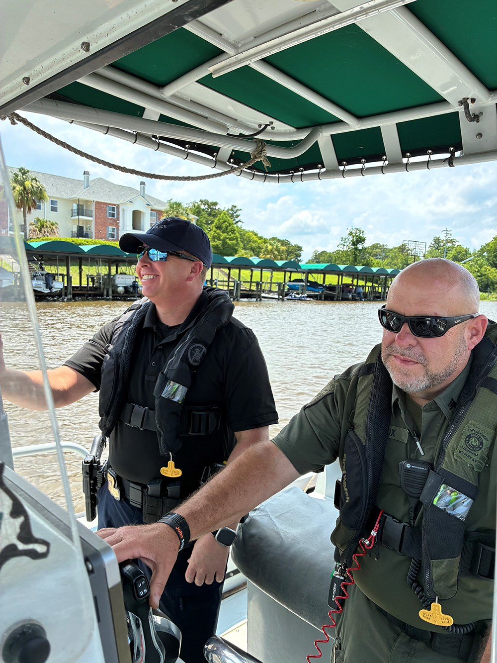 Agent and Trooper on Vessel Patrol