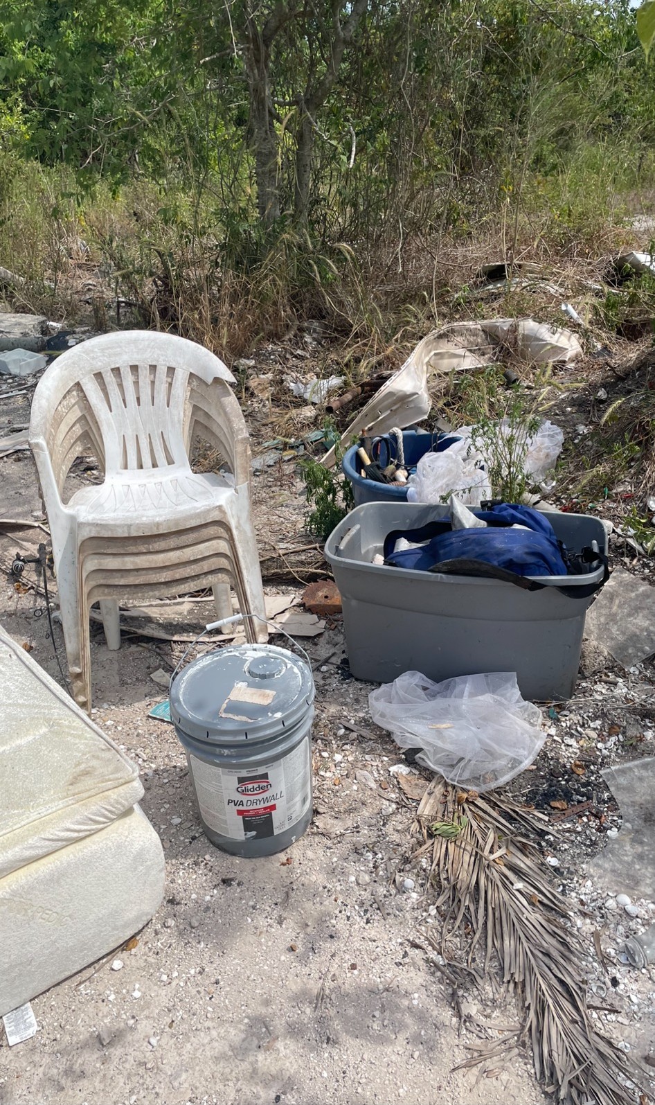 household litter dumped