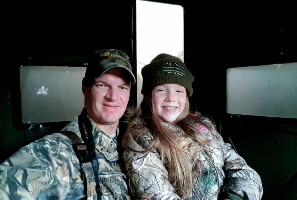 Female Youth Hunter of the Year Kynlee Buras (right) with father Rusty.