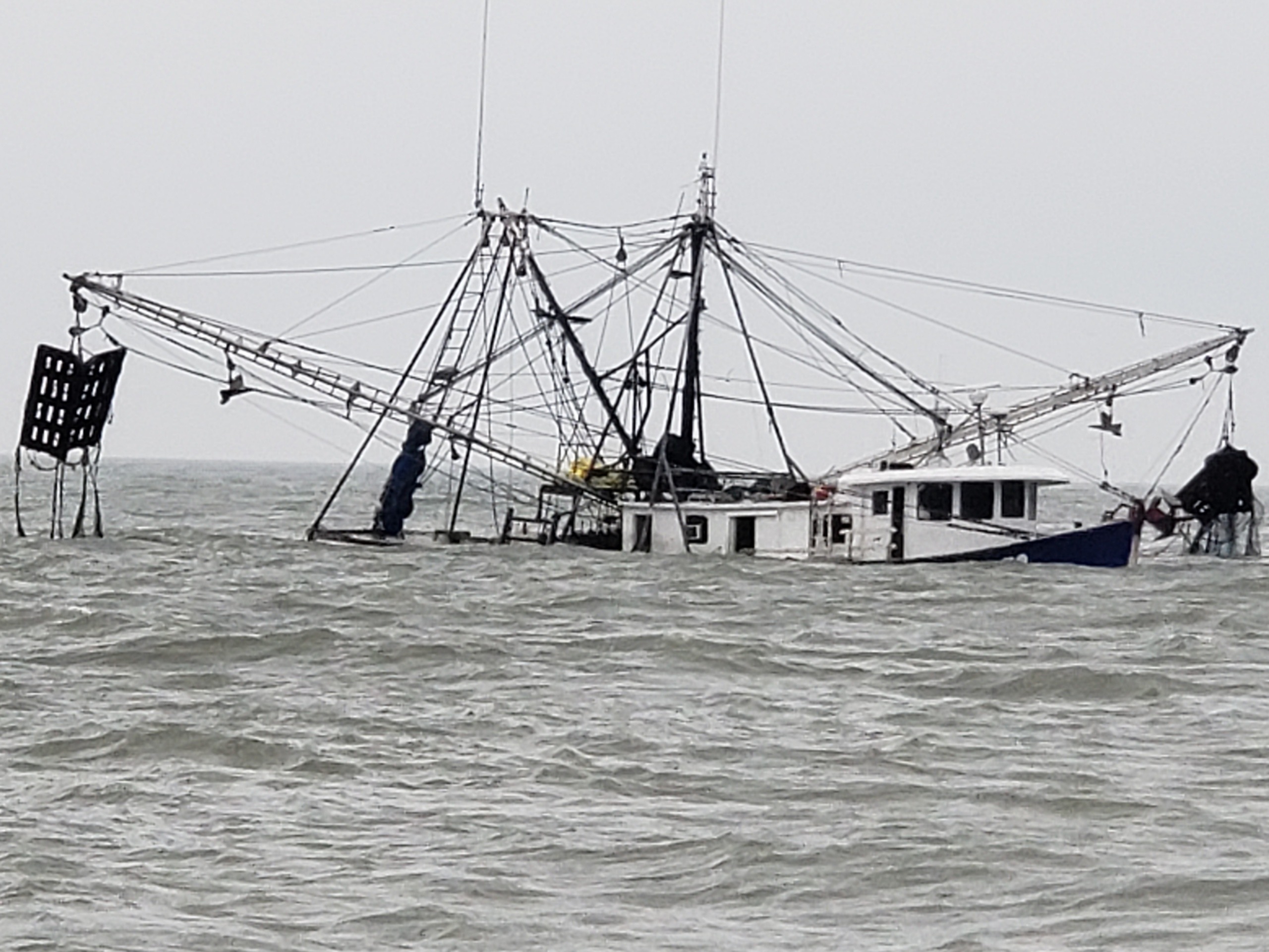 Sunken shrimp boat