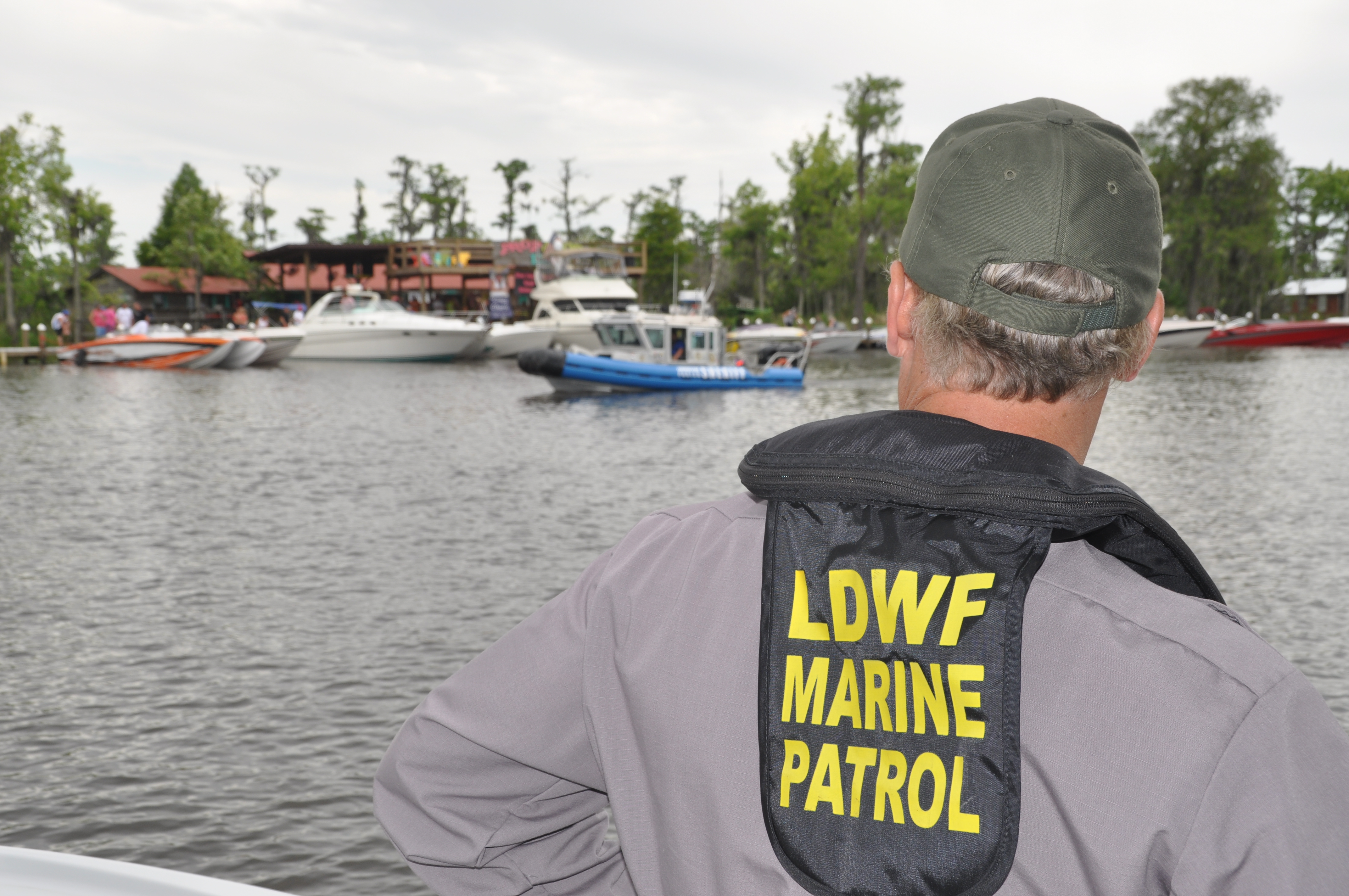 LDWF Agent on Marine PAtrol