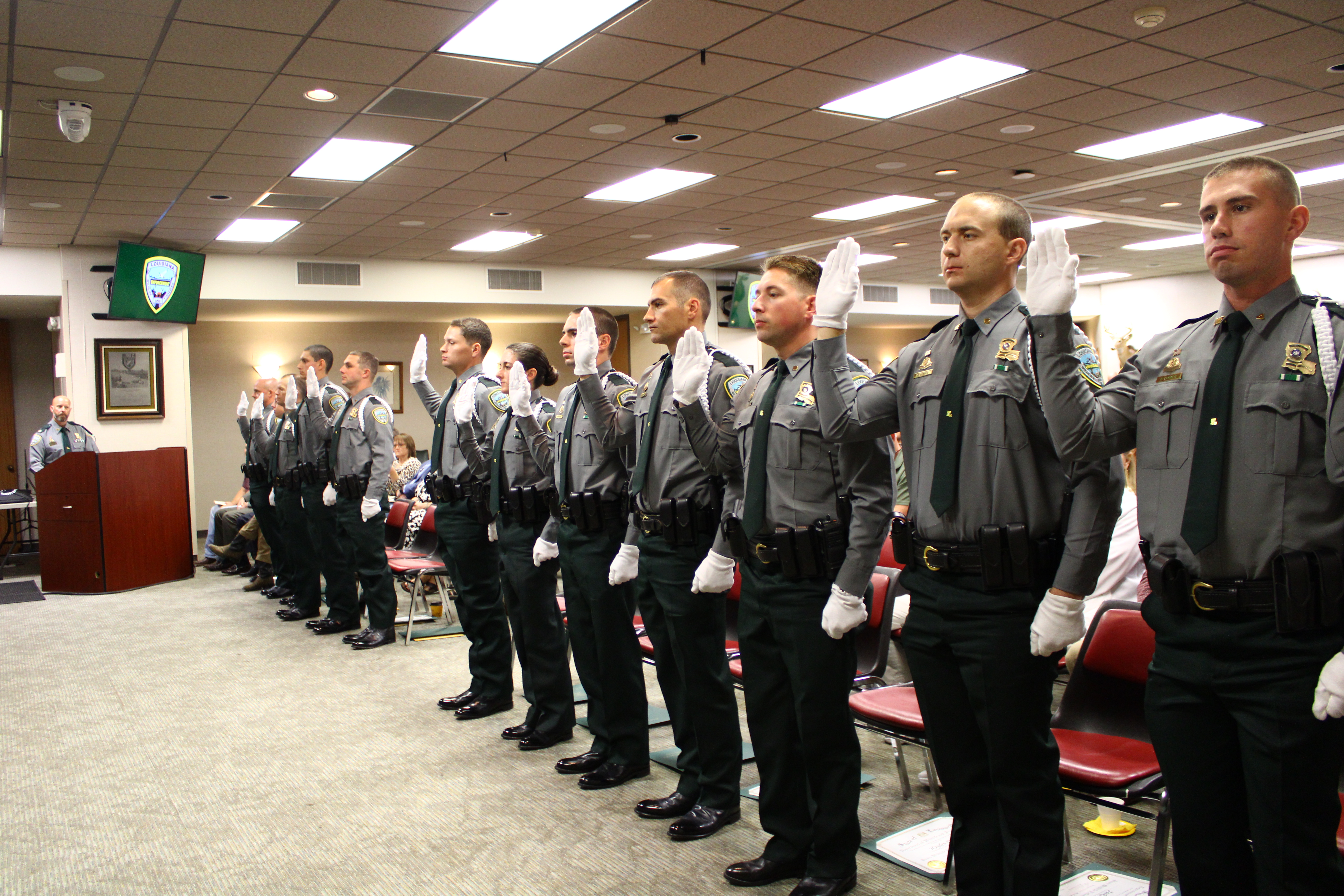 Cadets reciting the Oath of Office