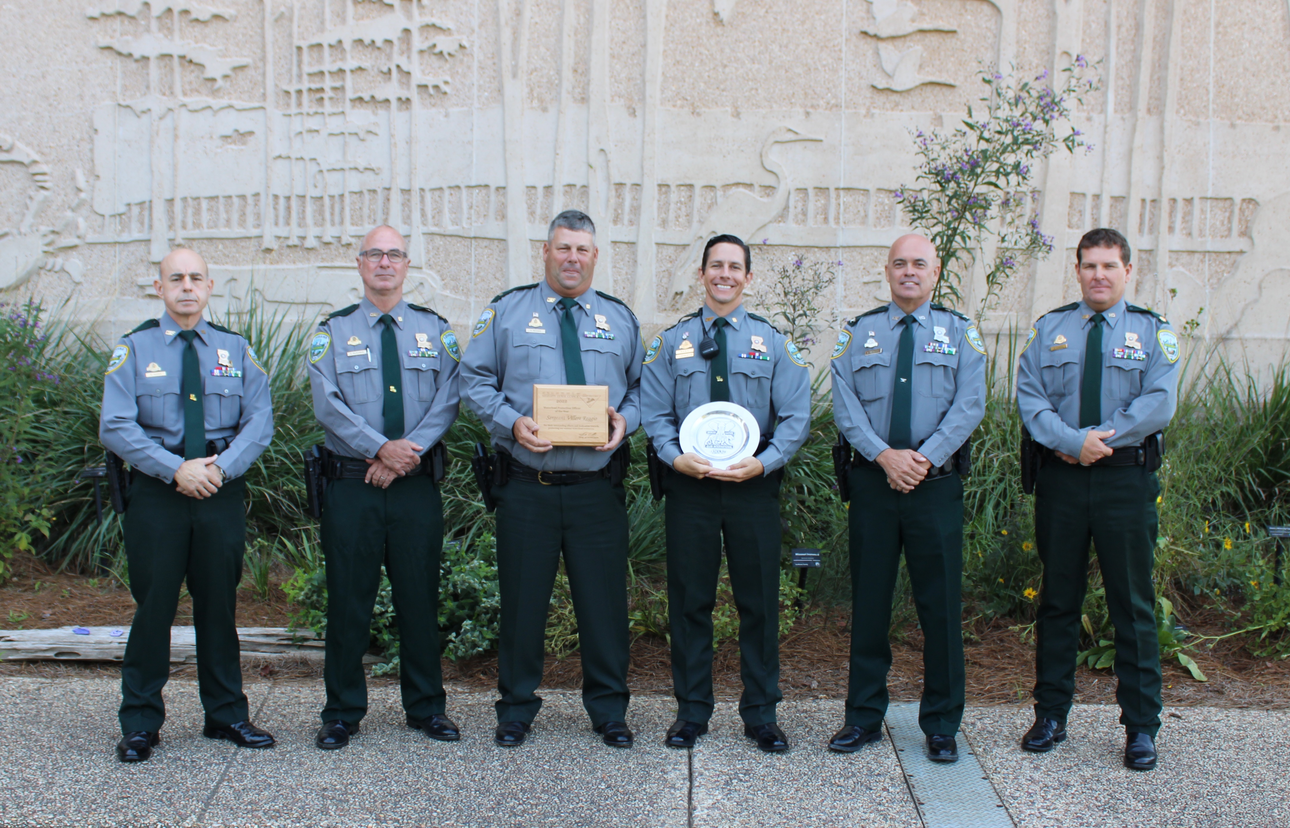 From left to right Major Eddie Skena, Capt. Stephen McManus, Sgt. Villere Reggio, Sgt. Joshua Laviolette, Col. Chad Hebert and Major Rick Owens
