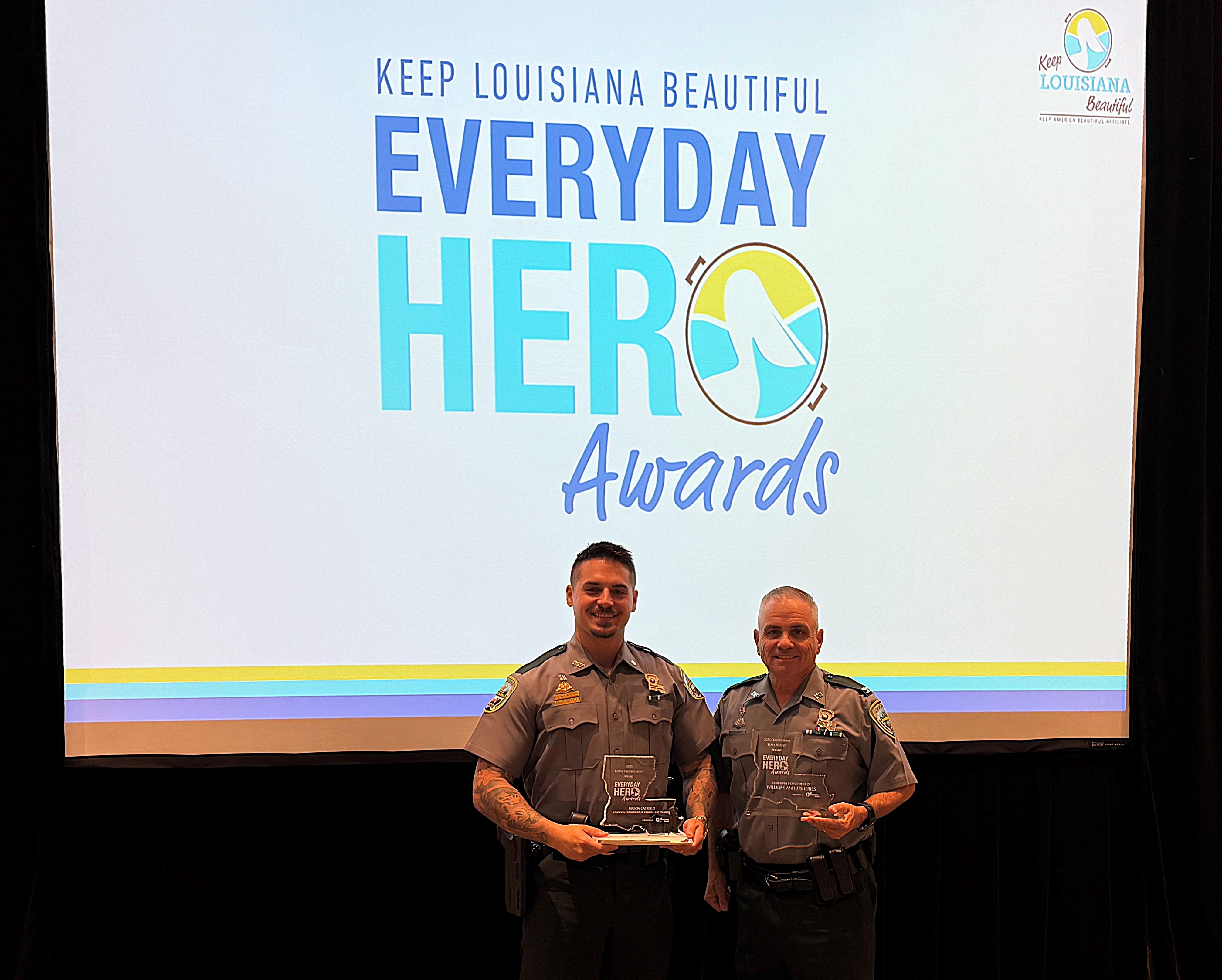 Senior Agent Mason Castello and Col. Stephen Clark